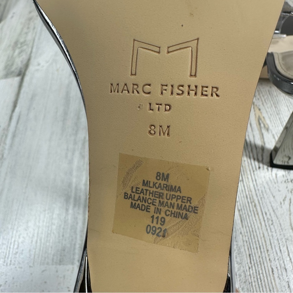 Marc Fisher Silver Sandals - Picture 3 of 12